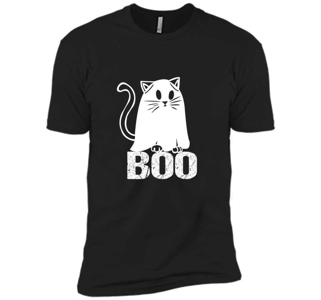 Cat Ghost Halloween Funny Tshirt Next Level Premium Short Sleeve Tee