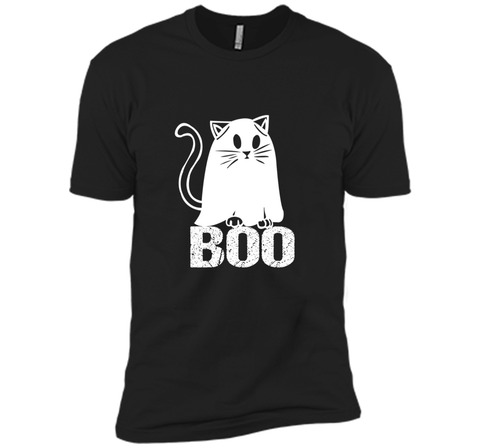 Cat Ghost Halloween Funny Tshirt Next Level Premium Short Sleeve Tee