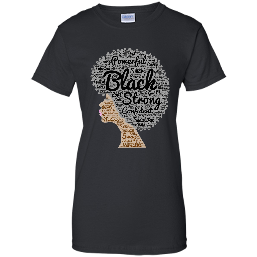 Afro Word Art Natural Hair T-Shirt for Black Women