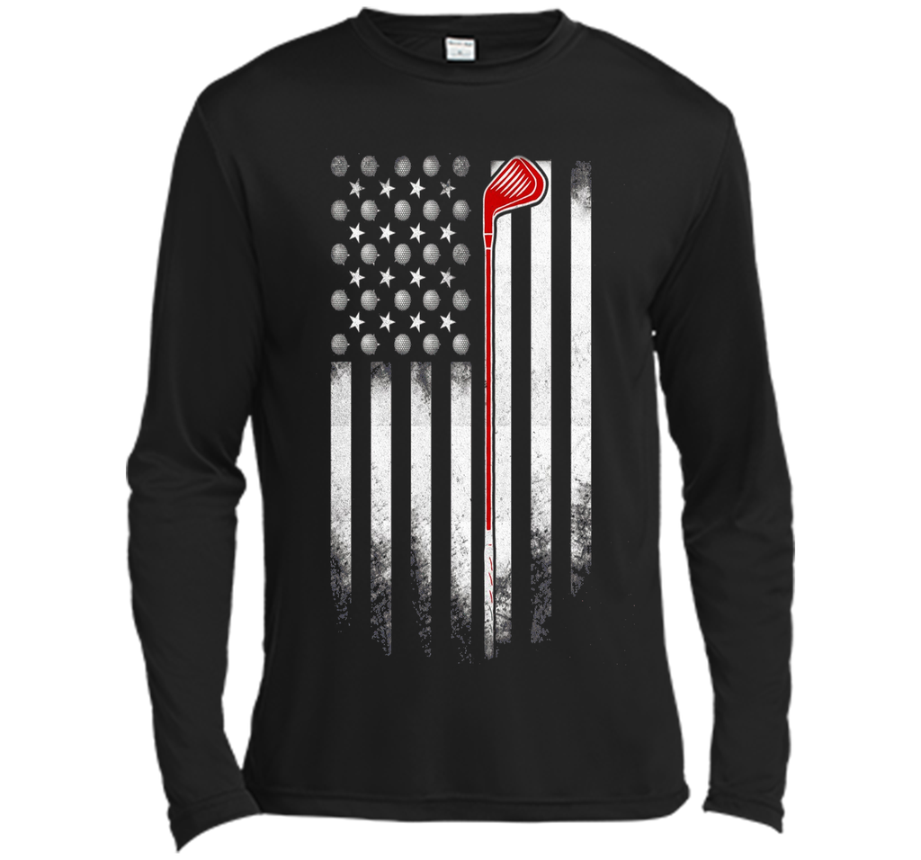 Golf American Flag T Shirt