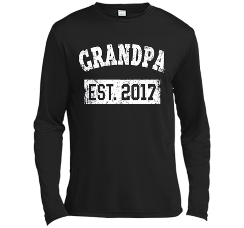 Mens Grandpa Est. 2017 Shirt: New Baby Established Gift T-Shirt