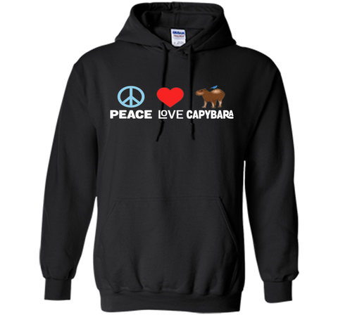 Peace Love Capybara T-Shirt - Funny Animal Giant Rodent Tee