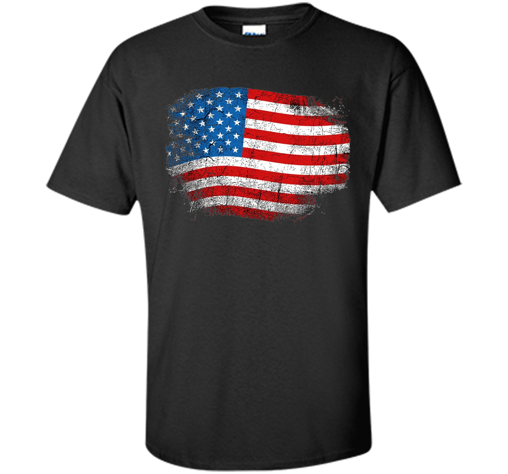 Cool Distressed American USA Flag Shirt 4th of July Clothing