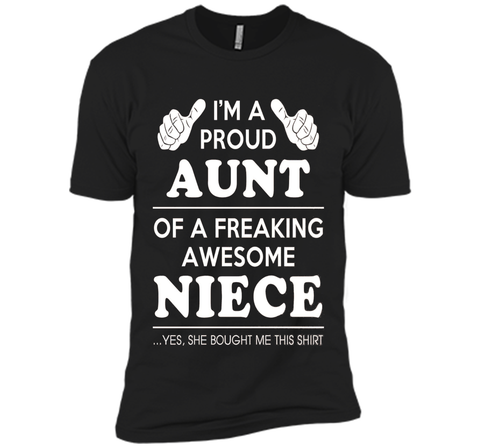 Light Color T-Shirt - Proud Aunt Of A Freaking Awesome Niece