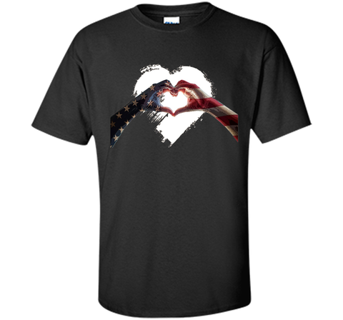 USA Heart Flag 4th of July Independence Day T Shirt