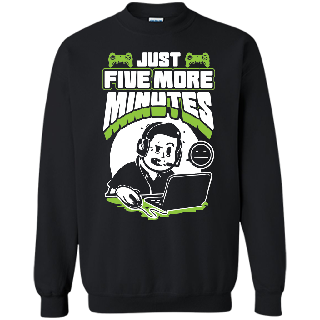 just five more minutes funny gamer shirt gaming t-shirts