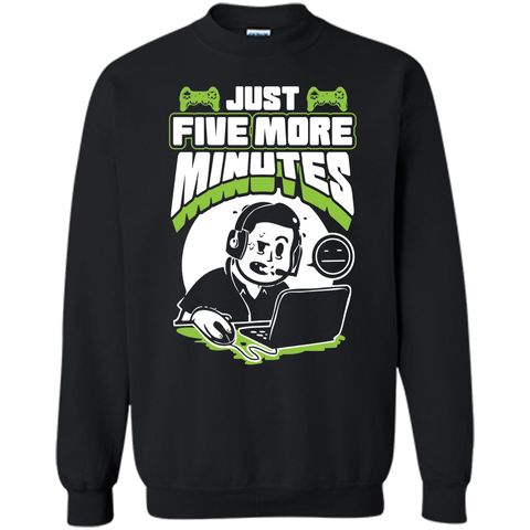 just five more minutes funny gamer shirt gaming t-shirts