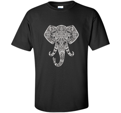 Painted Elephant Tracing | Indian Art Yoga Motif T-shirt