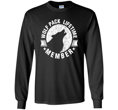Lifetime Wolf Pack Member Distressed Howling T-shirt