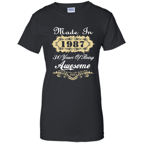 VINTAGE BORN IN 1987 T SHIRT 30 YEARS OLD BIRTHDAY