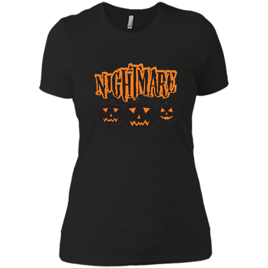 nightmare pumpkin halloween Next Level Ladies Boyfriend Tee