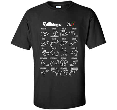 Race Calendar Racing Fan 2017 T shirt