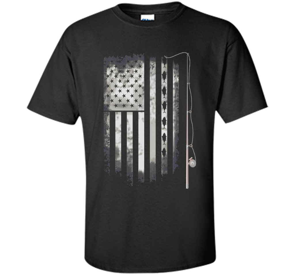 fishing angle fish American Flag u.s. team T-shirt