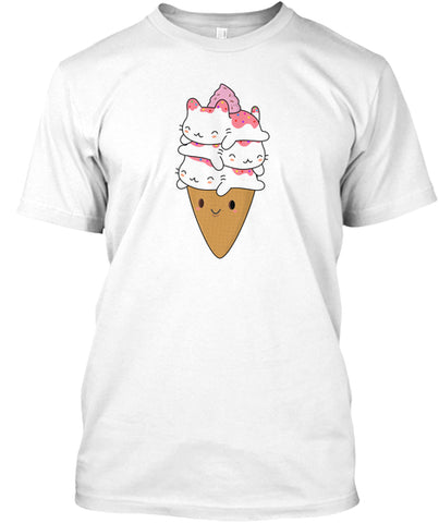 Kawaii Ice Cream Cat T-Shirt