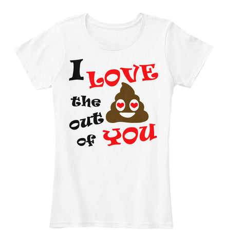 Funny Valentines Day Emoji Poop Gift T-Shirt