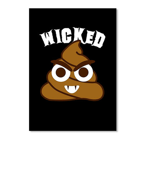 Halloween Wicked Poop Emoji T Shirt Vamp