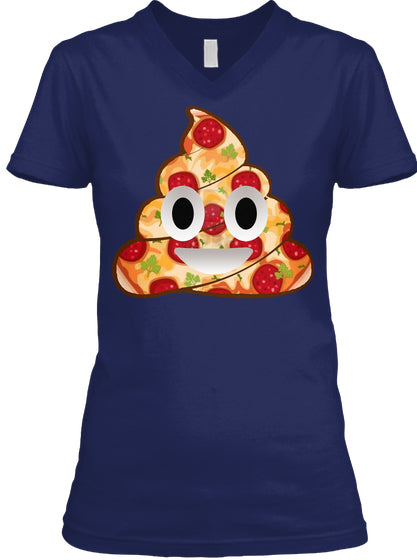 Pizza Emoji poop Smile T Shirt