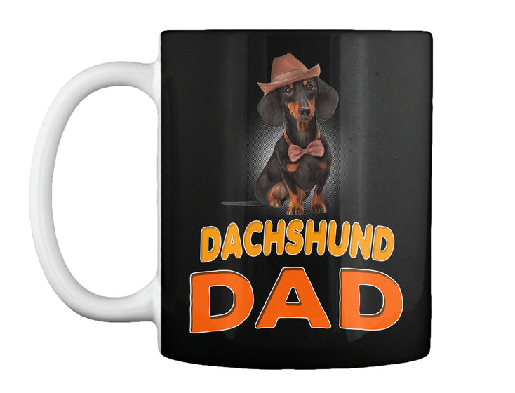 Funny Dog In Cap Breed Dachshund Dad