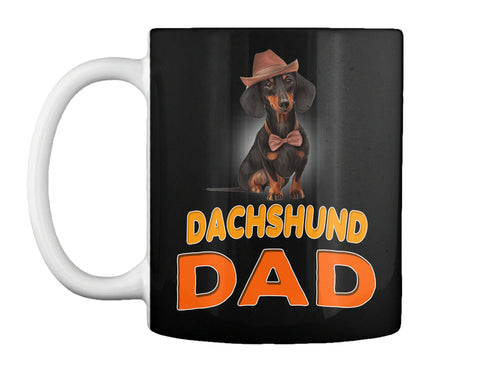 Funny Dog In Cap Breed Dachshund Dad
