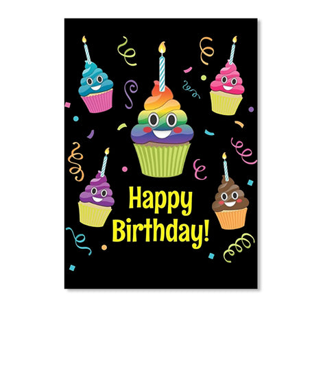 Poop Emoji It's My Birthday Cupcake