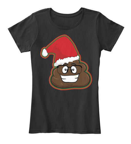 Poop Emoji with Santa Cap amp; Eye Glasses