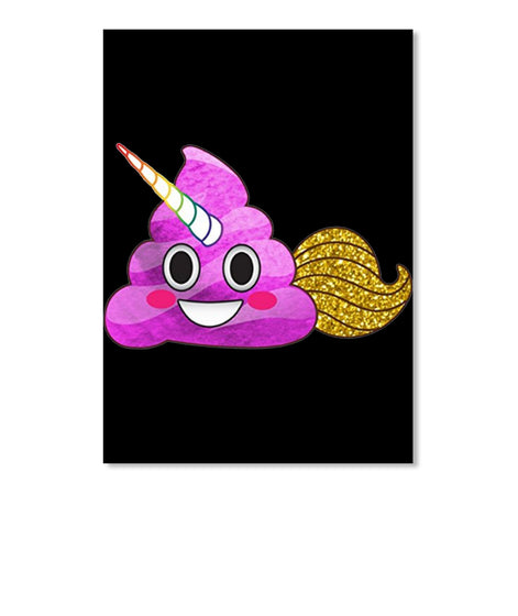 Cute Unicorn Poop Emoji Gold Rainbow