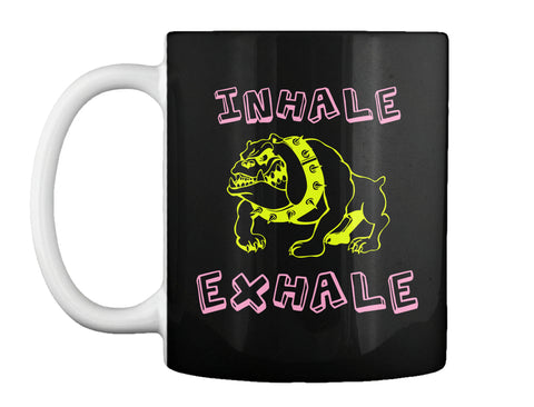 INHALE EXHALE FUNNY BULLDOG T-SHIRT