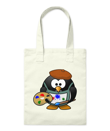 Cute Cartoon Painter Penguin
