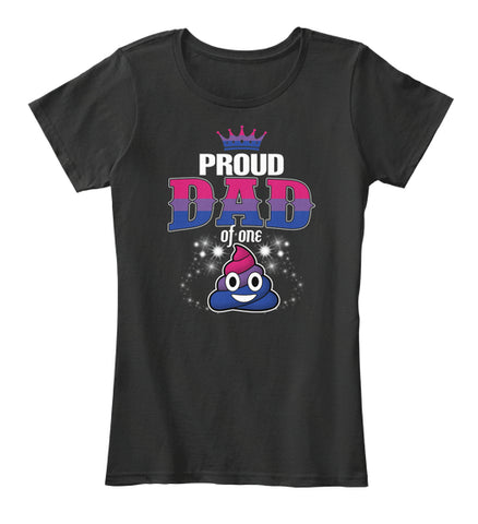 Proud dad of one poop emoji LGBT Tshirt