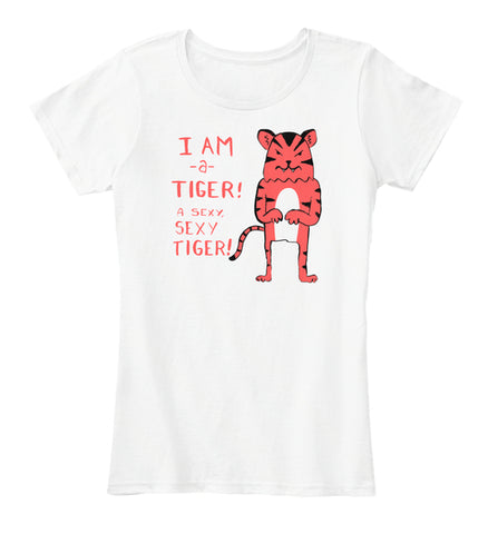 Sexy Tiger funny cartoon illustration w