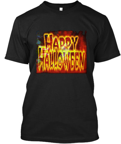 Halloween Tee Shirt _ Happy Halloween On Fire