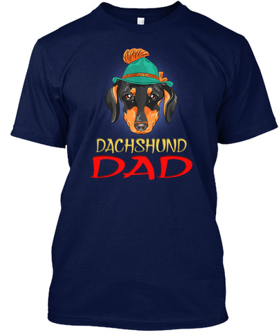 Funny Hipster Dog Dachshund Dad