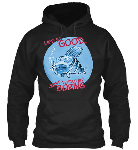 bored fish cartoon style funny illustration
