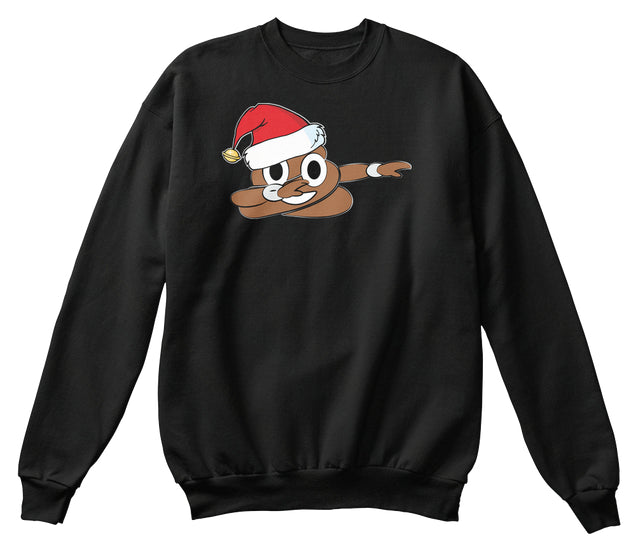 Funny Santa Dabbing Poop Emoji