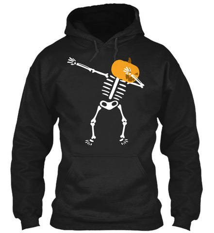 Dabbing Skeleton T-shirt Pumpkin Funny