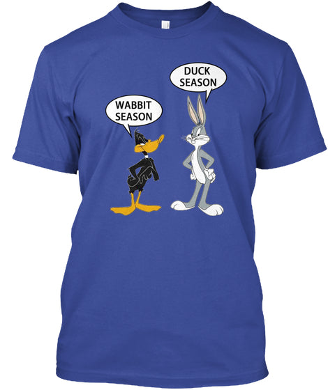 Duck and Rabbit Season Cartoon Retro