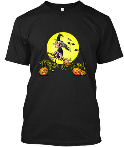 Halloween treat or treat Pumpkin and Witch Tshirts