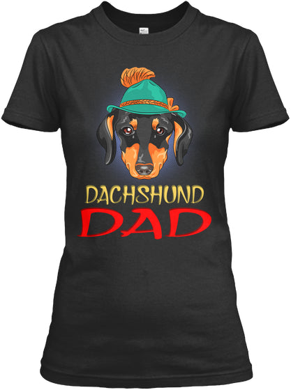 Funny Hipster Dog Dachshund Dad