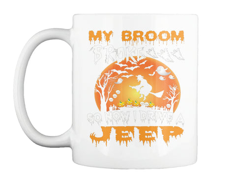 My Broom Broke Drive Jeep Halloween Tees
