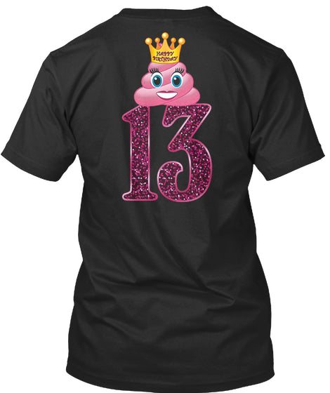 GIRLS 13TH BIRTHDAY POOP EMOJI PRINCESS