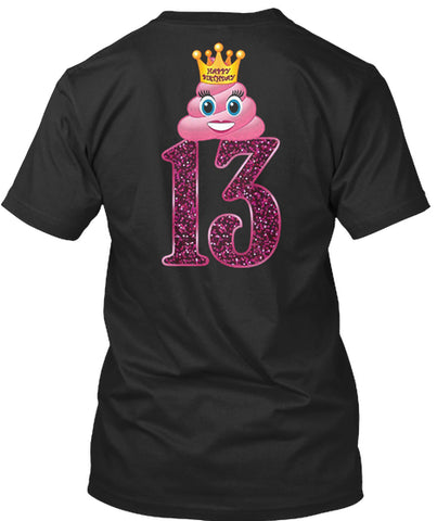 GIRLS 13TH BIRTHDAY POOP EMOJI PRINCESS
