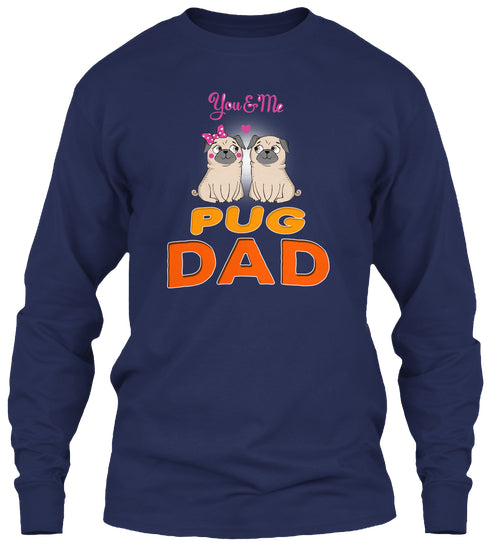 Funny Pug And Lettering Dad