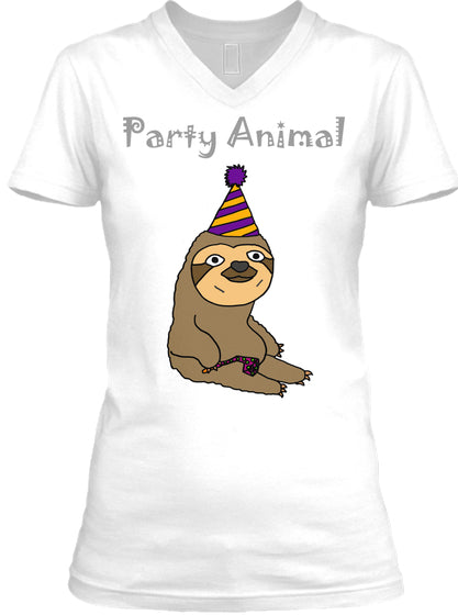 Funny Funky Sloth Party Animal Cartoon