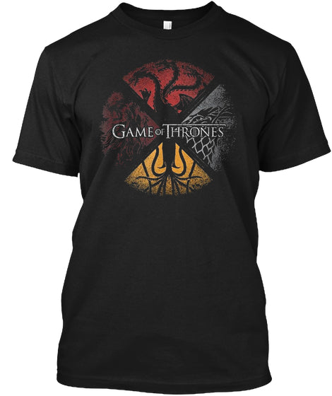 Game of Throness Four Houses Circle Tee