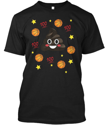EMOJI POOP PLAY BASKETBALL TEAM T-SHIRT