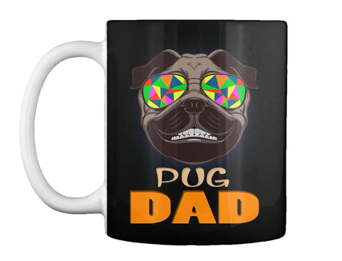 Funny Pug Smiling With Glasses Dad