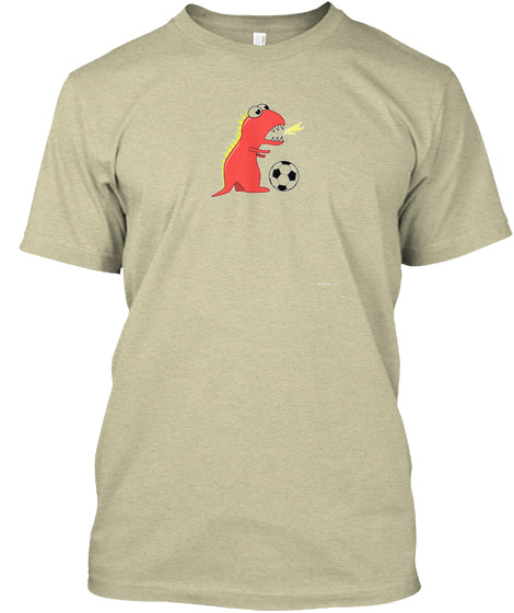 Funny Cartoon Dinosaur Soccer Shirt