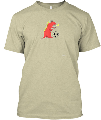 Funny Cartoon Dinosaur Soccer Shirt
