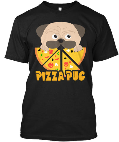 Funny Pet Tees Pizza Pug T Shirt