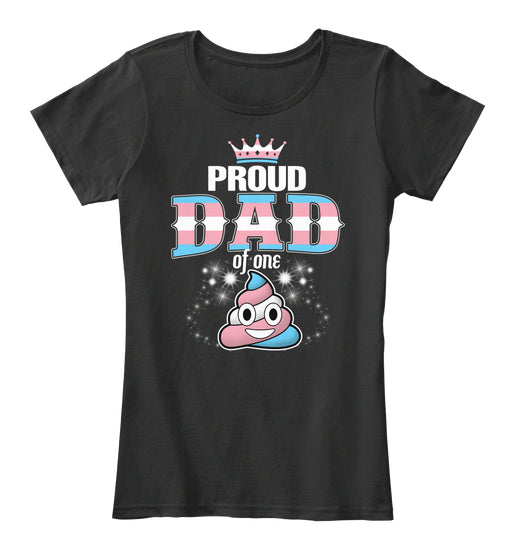 Proud dad of one poop emoji LGBT Tshirt